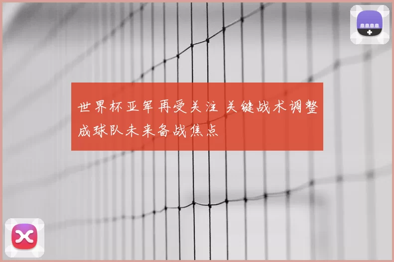 世界杯亚军再受关注 关键战术调整成球队未来备战焦点